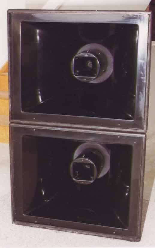 A frontal view showing the unique coaxial construction.